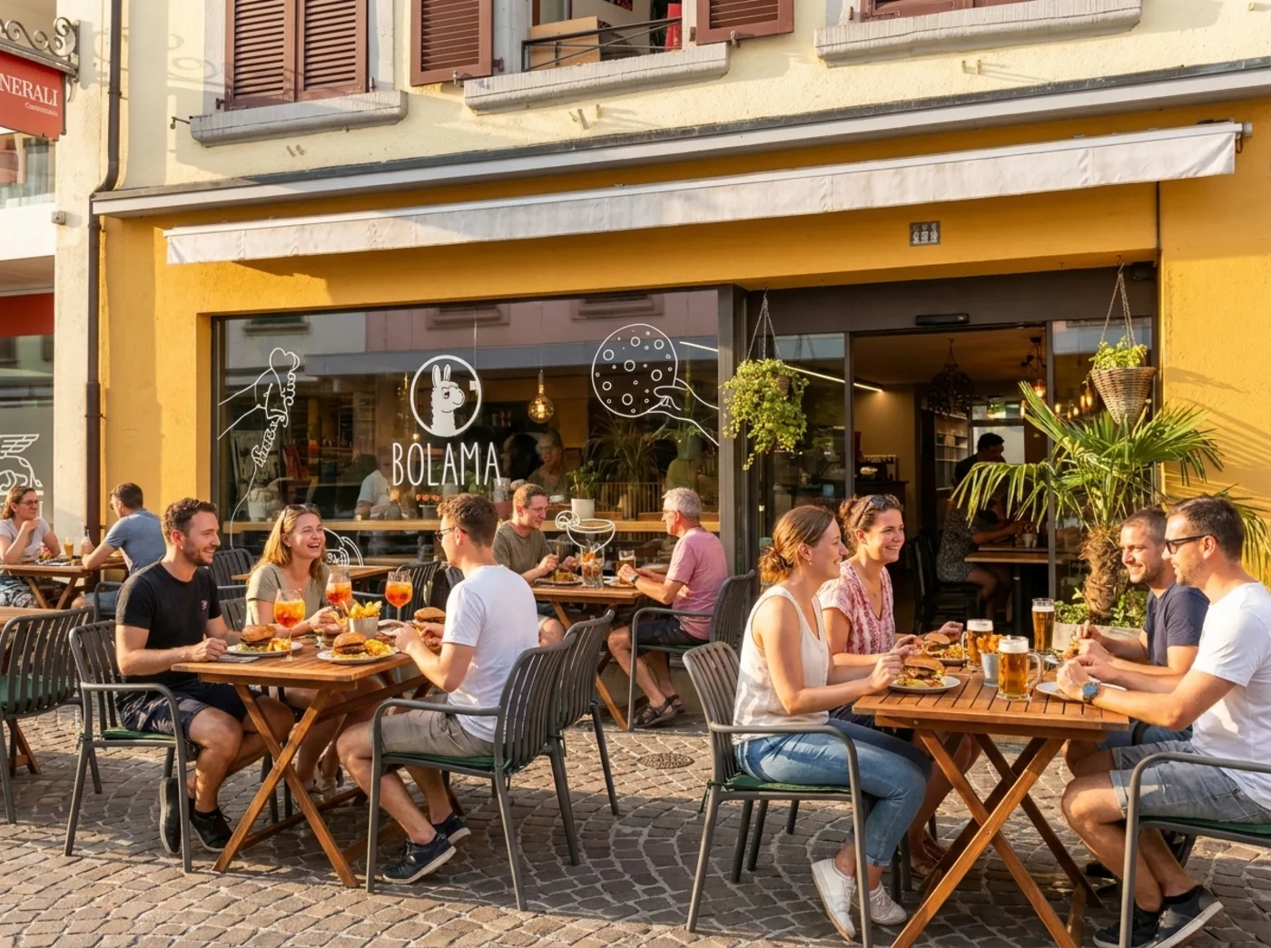 La terrasse du Bolama un soir d'été